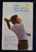 1980 Open Golf Championship programme signed by the multiple major winners - played at Muirfield and