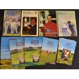 Good Collection of Official Open Golf Championship signed winners programmes and Daily Draw sheets