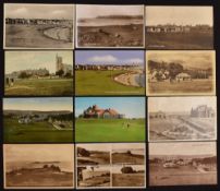 Collection of Scottish Course and Golf Club postcards in the Fife region from 1914 onwards (15) –