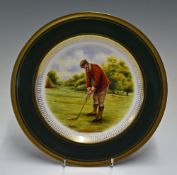 Spode Golfing Plate: Golf at St Andrews 1849 – 1919 by K Pickin, 23cm dia. From the estate of the