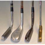 4x various 1960s golfing putters – John Letters Silver Swan alloy mallet head; “Arnold Palmer