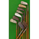 8x assorted irons and 2x putters (10) – Gibson Kinghorn rustless mashie niblick, D Anderson St