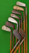 8x assorted irons and 2x putters (10) – Gibson Kinghorn rustless mashie niblick, D Anderson St