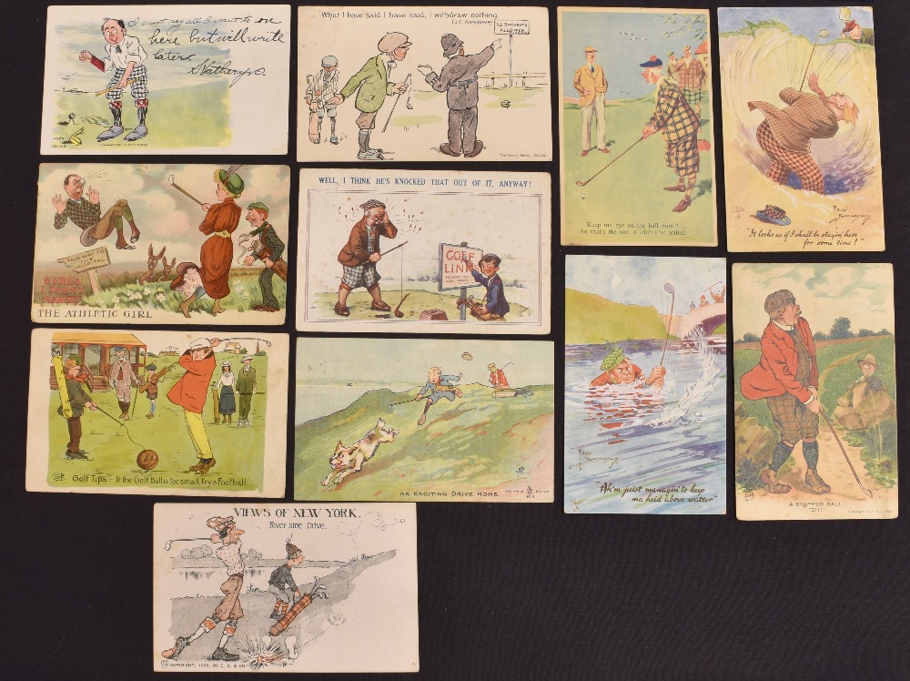 Collection of 27 early humour golfing postcards – mostly c1900s to 1930s with Ewart Misgrove, - Image 2 of 2