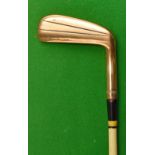 Very Unusual Walter Hagen brass head wry neck putter c1960 with glass fibre shaft and still fitted
