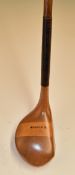 W Winton Scare neck light stained persimmon spoon - with stripe top, central alloy splayed sole