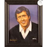 Bill Waugh signed colour golf giclee canvas print: Severiano Ballesteros Open Champion 1979, 1984,