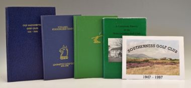 Collection of English Golf Club Centenary/History golf books from early 1800 onwards one signed (