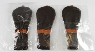 3x New Vintage Style Leather Golf Club Head Covers – all in original packaging and unused – from the