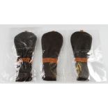 3x New Vintage Style Leather Golf Club Head Covers – all in original packaging and unused – from the