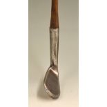 Unnamed small smooth faced rut iron c1890 - with slightly flat 4.25” hosel, head measures 2.5” w x