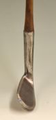 Unnamed small smooth faced rut iron c1890 - with slightly flat 4.25” hosel, head measures 2.5” w x