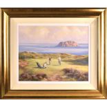 Sloan, Hamilton (Irish b.1954 Belfast) – Ballyliffin Golf Course Donegal - original acrylic oil on