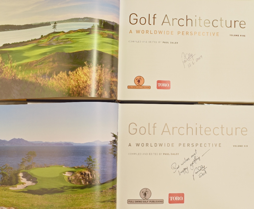 Daley, Paul (6) complete set of “Golf Architecture – A Worldwide Perspective” books -2x signed – - Image 3 of 3