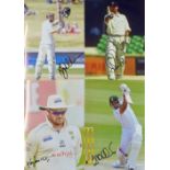 Selection of Cricket Autographed Photographs including R Ponting, L Williams, M Boucher, and J