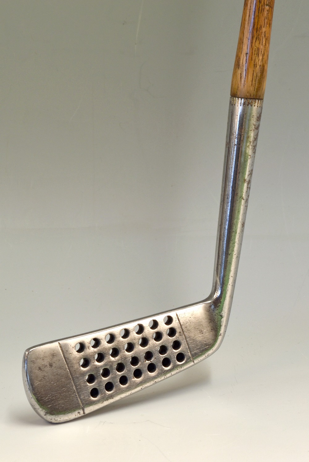 Jack White Patent Drilled Face Civic putter by Wm Gibson Kinghorn – with 28 drilled central face - Image 2 of 2