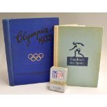 German 1932 Olympics Cigarette Card Album compiled as a book featuring cards laid down to various