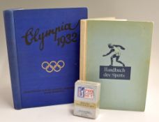 German 1932 Olympics Cigarette Card Album compiled as a book featuring cards laid down to various