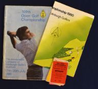 1980 Open Golf Championship programme signed by multiple major winners - played at Muirfield and