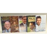 Selection of Cricket Books to include Arlott on Cricket, Tony Lewis, Mike Atherton, Colin Cowdry and