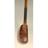 Very unusual Robertson Special Schenectady Style wooden and brass sole mallet putter – fitted with a