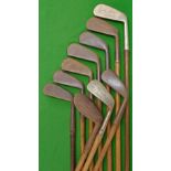 10x assorted mainly mid and long irons – Glasgow Golf Co no.1 iron rustless head, Bob Herd round