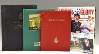 Collection of “Rules of Golf” books et al (4) to incl an official leather bound volume issued by