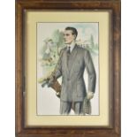 1920s American Gentleman’s Stylish Clothing Outfitters coloured advertising period print - smartly