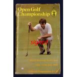 1983 Open Golf Championship signed programme-played at Royal Birkdale and signed by Jack Nicholas,