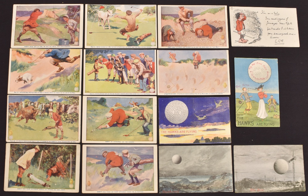 Mixed golf ball advertising postcards (12) – incl 10 The North British Rubber Co Ltd examples, 4