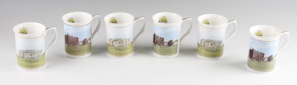 Bill Waugh ‘The St Andrews Millennium GolfCollection’ Set of 6 Cups depicting two versions of The