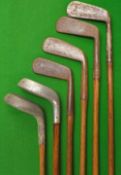 6x assorted putters – 2x Standard Golf Co Mills alloy mallet heads and 4x metal blade putters incl