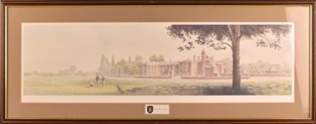 William Geldart signed ltd ed colour golf print - “Vale Royal Abbey” signed by the artist in