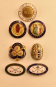 7x Irish Golf enamel badges – incl Dunmurry Golf Club, Knock Golf Club numbered ‘84’ and another