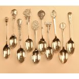 10x assorted hallmarked silver golf teaspoons – with assorted designs and hallmarks incl MFGC, CHGC,