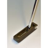 Scarce and early original Ping I-A flag ship rectangular centre shaft putter – with double slotted