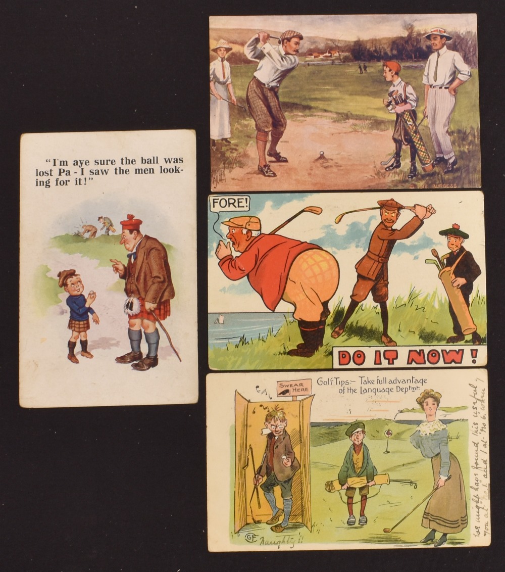 Collection of early comic and humorous golfing postcards from c1904 to 1926 (34) – incl Fred - Image 2 of 4