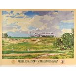 Ken Reed signed ltd ed 2004 Official US Open Golf Championship Poster colour print – Played at
