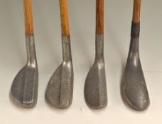 4x various Alloy putters – Mills “Y” model longnose with whipped hosel; Mills RM Model, Mills Ray