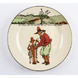 Royal Doulton Golfers series ware plate – decorated with Crombie style golf figures and saying ‘
