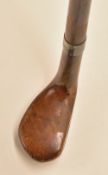 Scarce D Anderson Sunday golf walking stick fitted with light stained persimmon golf club handle