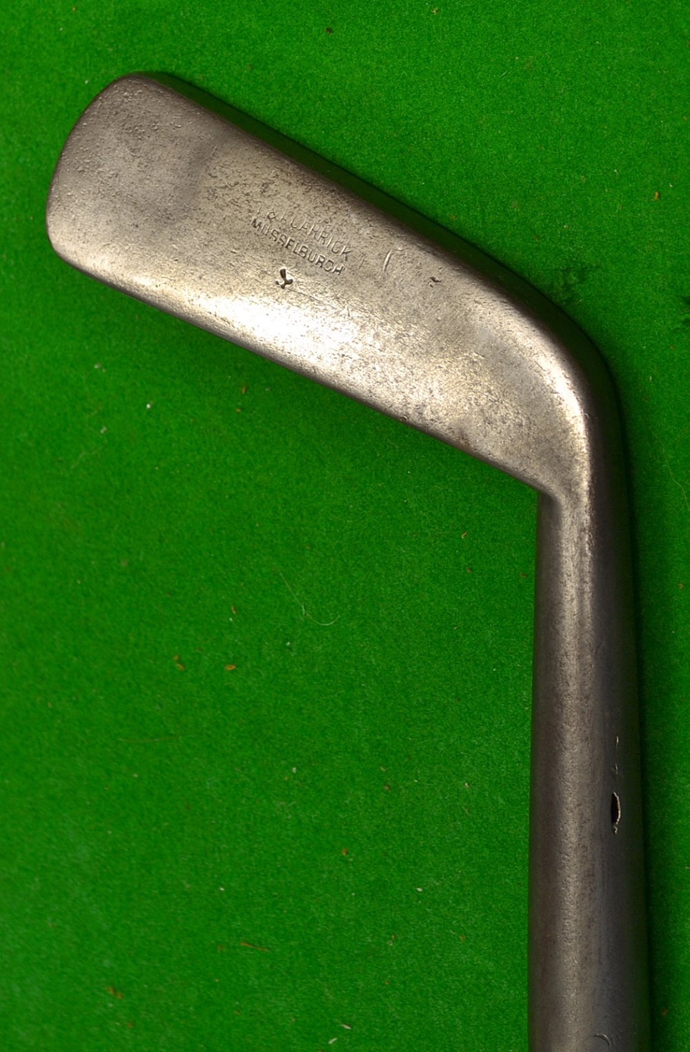 F&A Carrick Musselburgh smf cleek c1890 c/w the makers Carrick X and Straight line marks – 5”