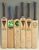 Selection of Signed Miniature Cricket Bats to include New Zealand 1992, Lancashire v Worcester 1990,