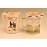 Pointers of London Ceramic Jug with Bill Waugh Artwork of St Andrews height 15cm, with later 20th