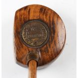 Claude Johnson Patent beech wood circular head bulger driver c1893 - featuring brass socket hosel