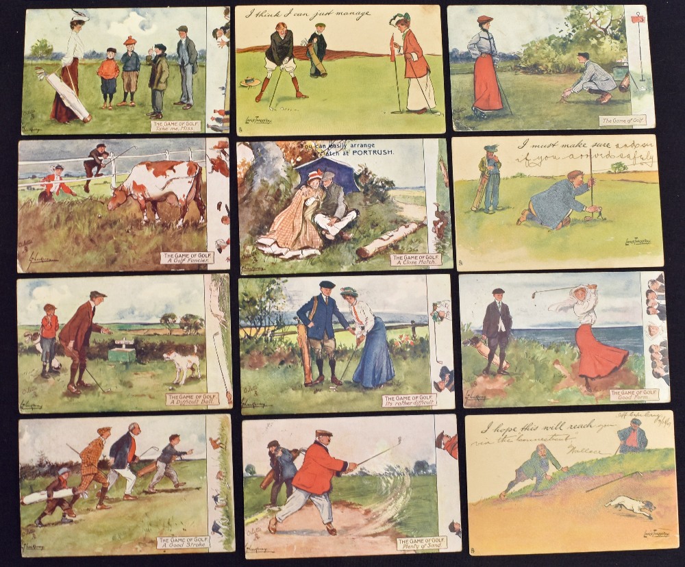 Large collection of early golfing humour postcards (48) – incl Golf Hints by Raphael Tuck & Sons, - Image 2 of 3