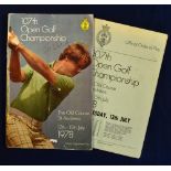 1978 Open Golf Championship programme signed by multiple major winners – played at St Andrews signed