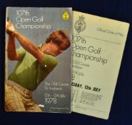 1978 Open Golf Championship programme signed by multiple major winners – played at St Andrews signed