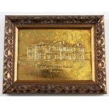 Bill Waugh Gold Leaf Resin Cast Plaque depicting The Royal & Ancient Clubhouse St Andrews, framed