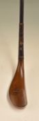 Fine and early Patrick Leven longnose light stained fruit wood short spoon c1860 – stamped Patrick